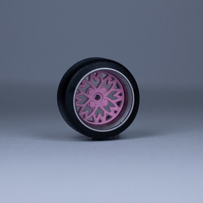 Koła "Sakura Pink" do modeli w skali 1:64 (np. Hot Wheels) cloudy.micra