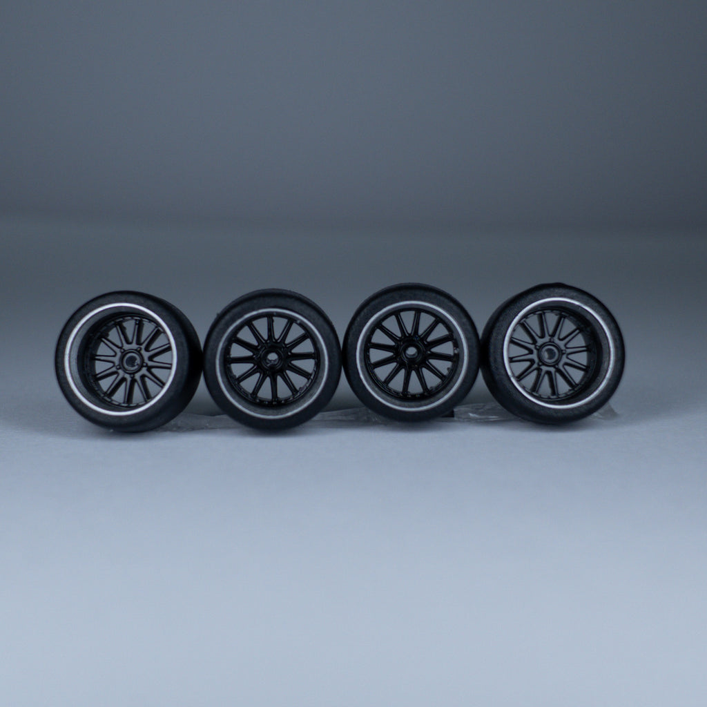 Koła "Superturismo black" do modeli w skali 1:64 (np. Hot Wheels) cloudy.micra
