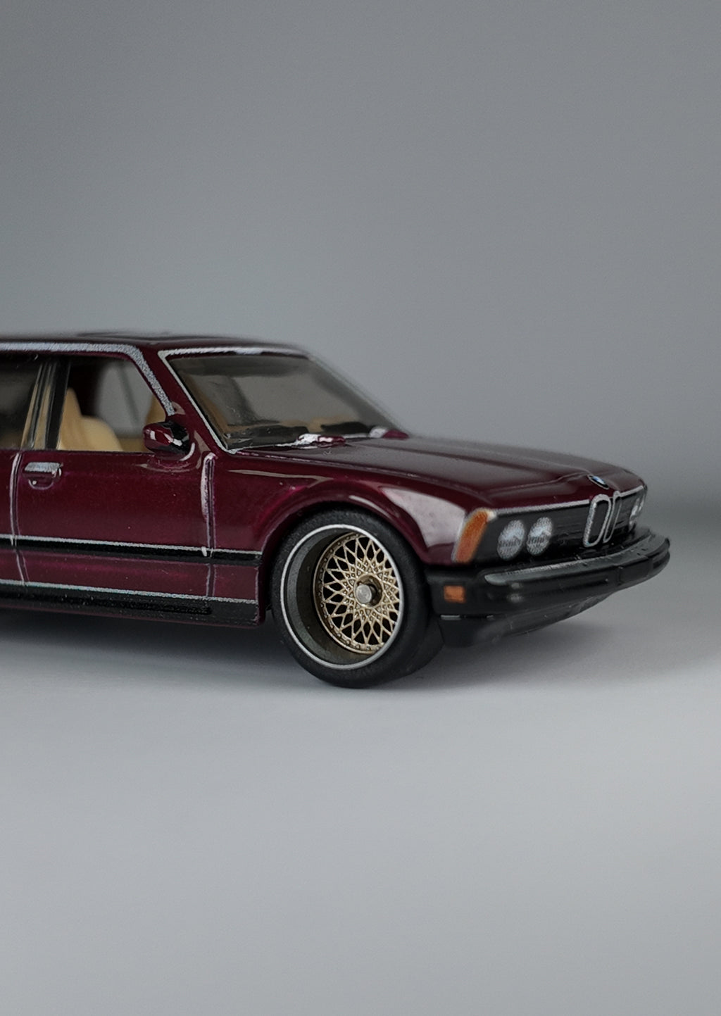 Hot Wheels Premium BMW 733i Stranger Things Custom Wheel Swap