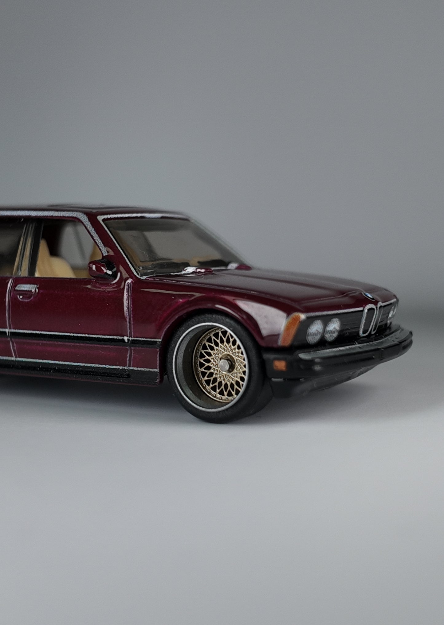 Hot Wheels Premium BMW 733i Stranger Things Custom Wheel Swap