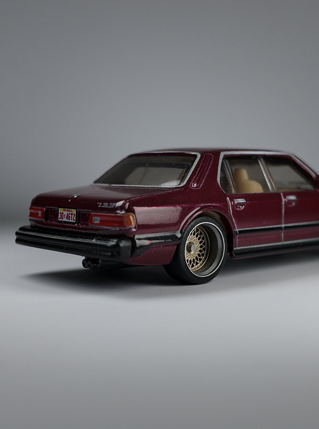 Hot Wheels Premium BMW 733i Stranger Things Custom Wheel Swap