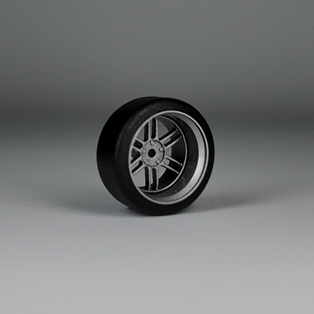 Koła "RPF1 Silver" do modeli w skali 1:64 (np. Hot Wheels) cloudy.micra