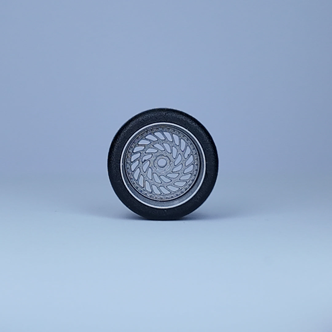 Koła "Snail Silver" do modeli w skali 1:64 (np. Hot Wheels) cloudy.micra