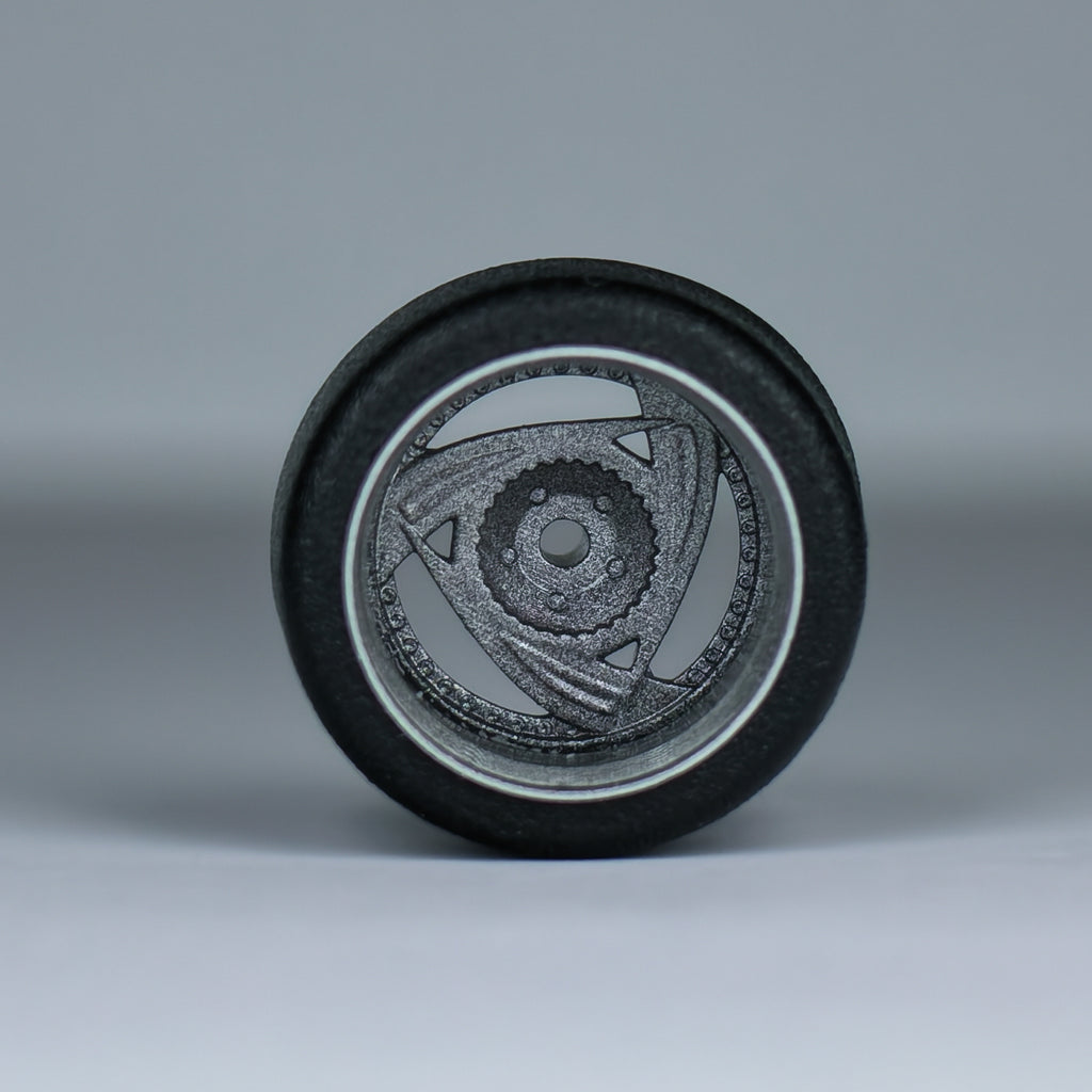 Koła "Dorito Silver" do modeli w skali 1:64 (np. Hot Wheels) cloudy.micra