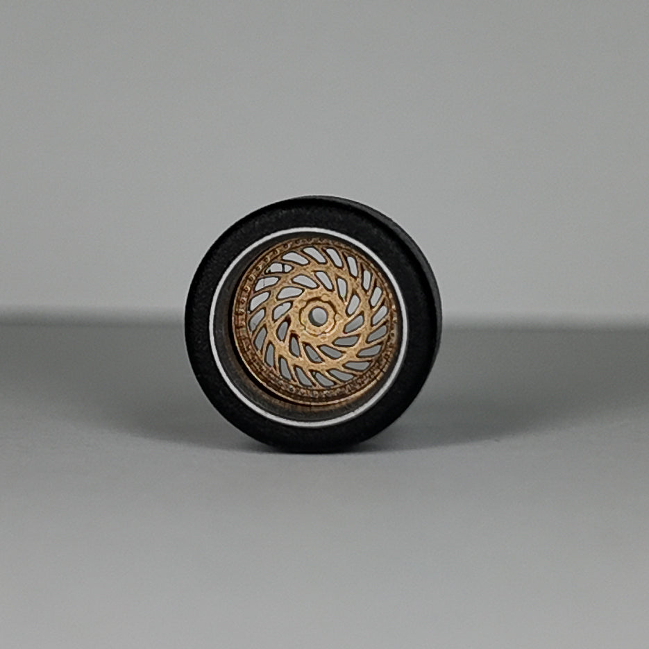 Koła "Snail Gold" do modeli w skali 1:64 (np. Hot Wheels) cloudy.micra