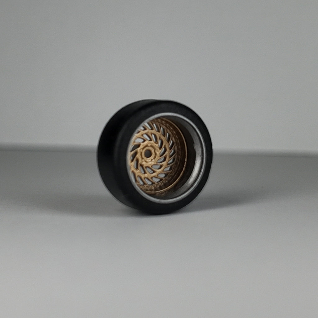 Koła "Snail Gold" do modeli w skali 1:64 (np. Hot Wheels) cloudy.micra