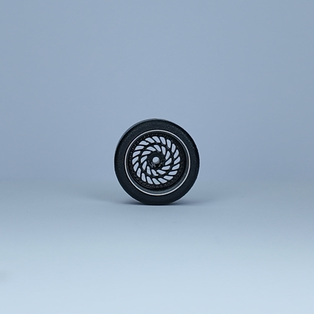 Koła "Snail Black" do modeli w skali 1:64 (np. Hot Wheels) cloudy.micra