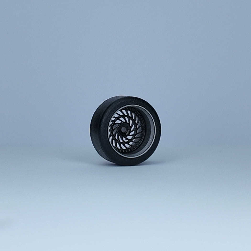 Koła "Snail Black" do modeli w skali 1:64 (np. Hot Wheels) cloudy.micra