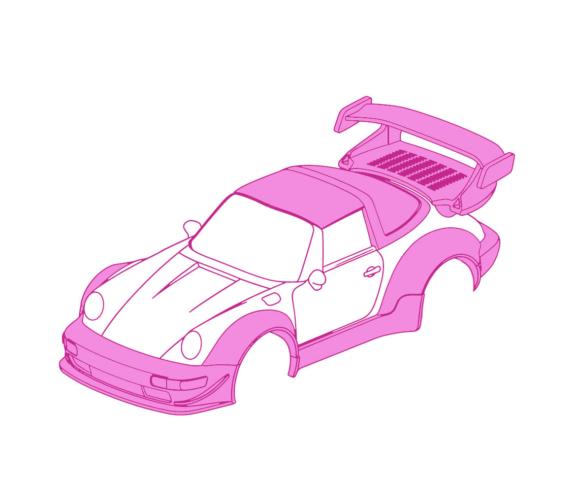 Body Kit Porsche 96' Carrera Cabrio RWB Hot Wheels cloudy.micra