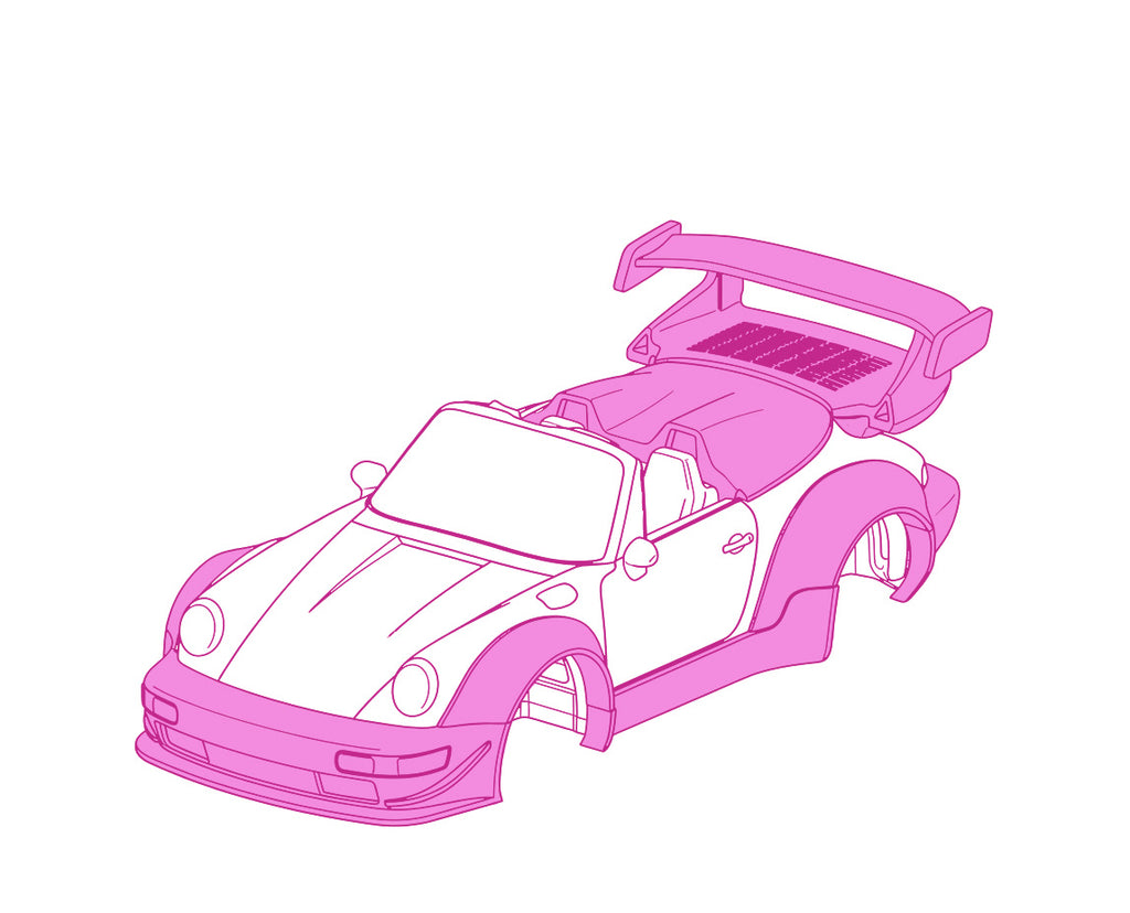 Body Kit Porsche 96' Carrera Cabrio RWB Hot Wheels cloudy.micra