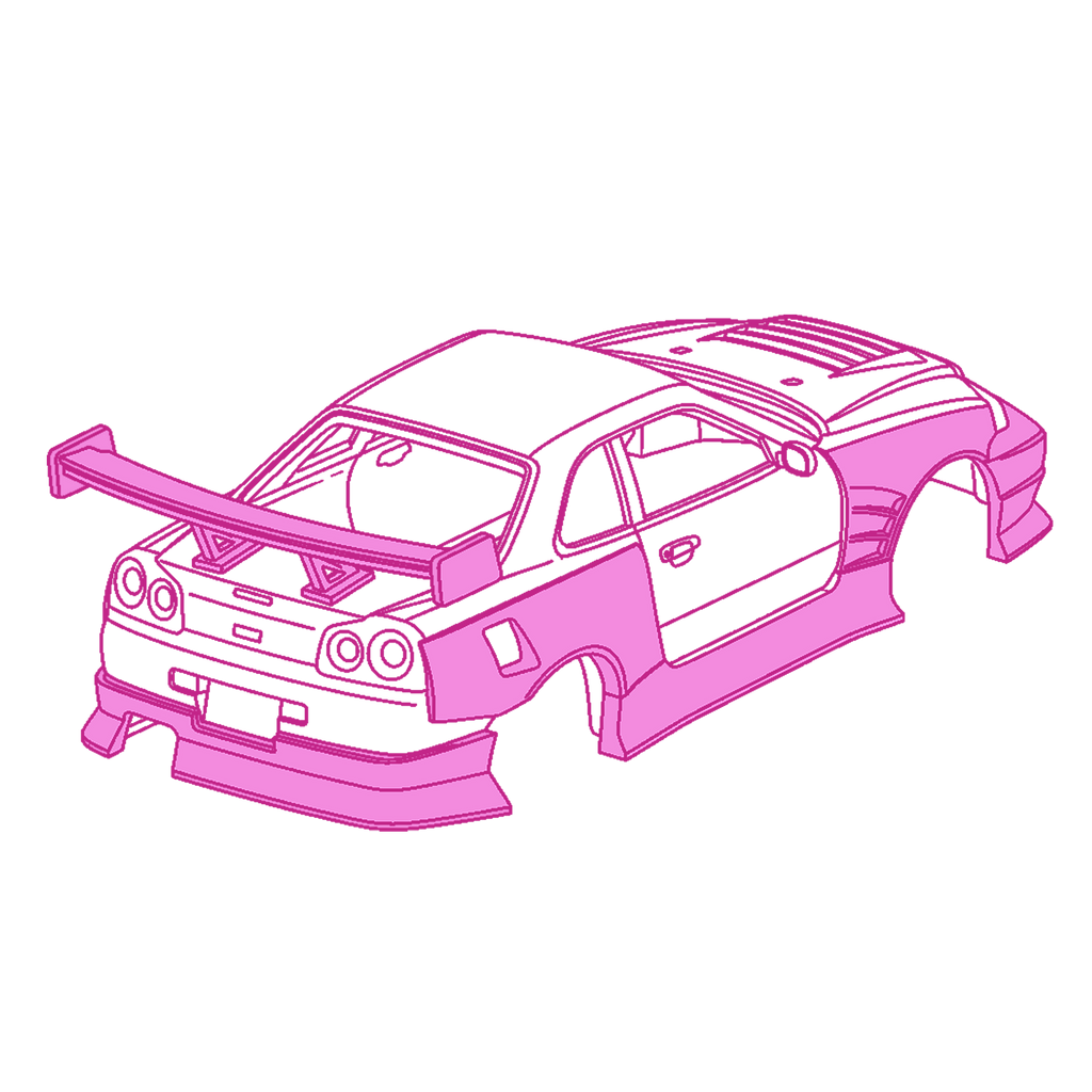 Body Kit Nissan Skyline GT-R R34 Hot Wheels cloudy.micra
