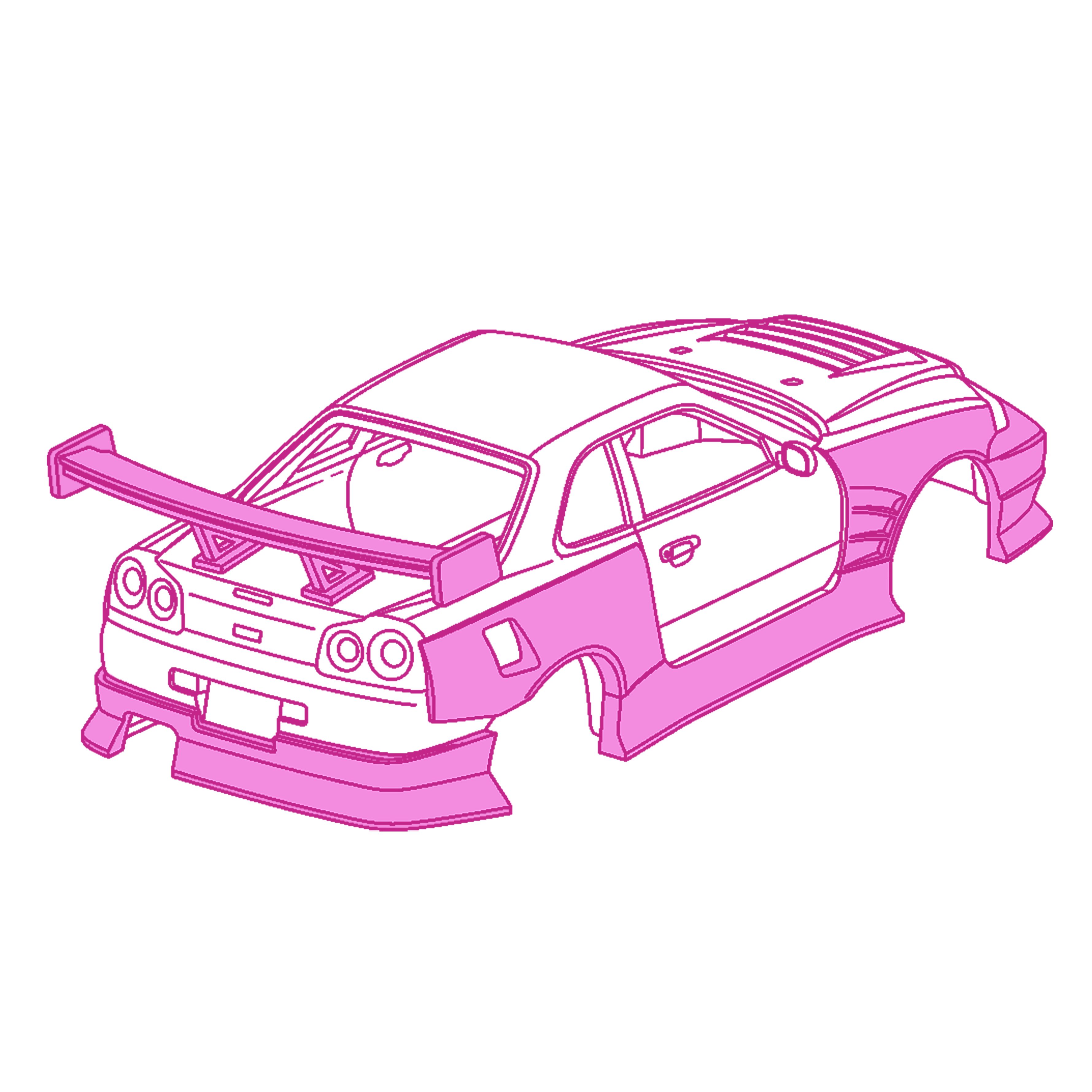 Body Kit Nissan Skyline GT-R R34 Hot Wheels cloudy.micra