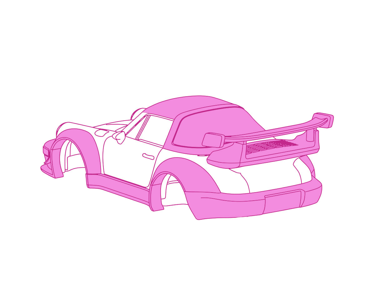 Body Kit Porsche 96' Carrera Cabrio RWB Hot Wheels cloudy.micra